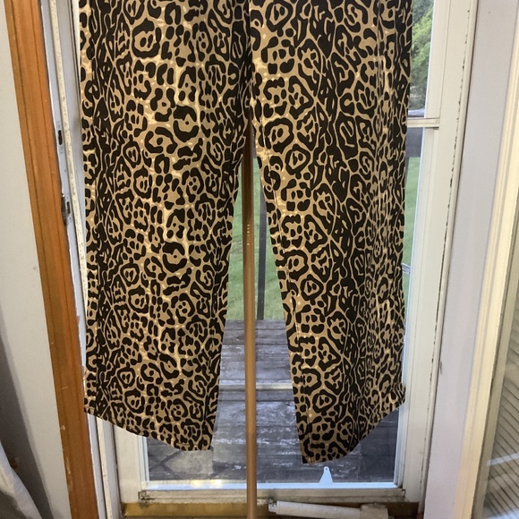 POTILI LEOPARD PRINT WIDE LEG JEAN SIZE 2 - Picture 2 of 4